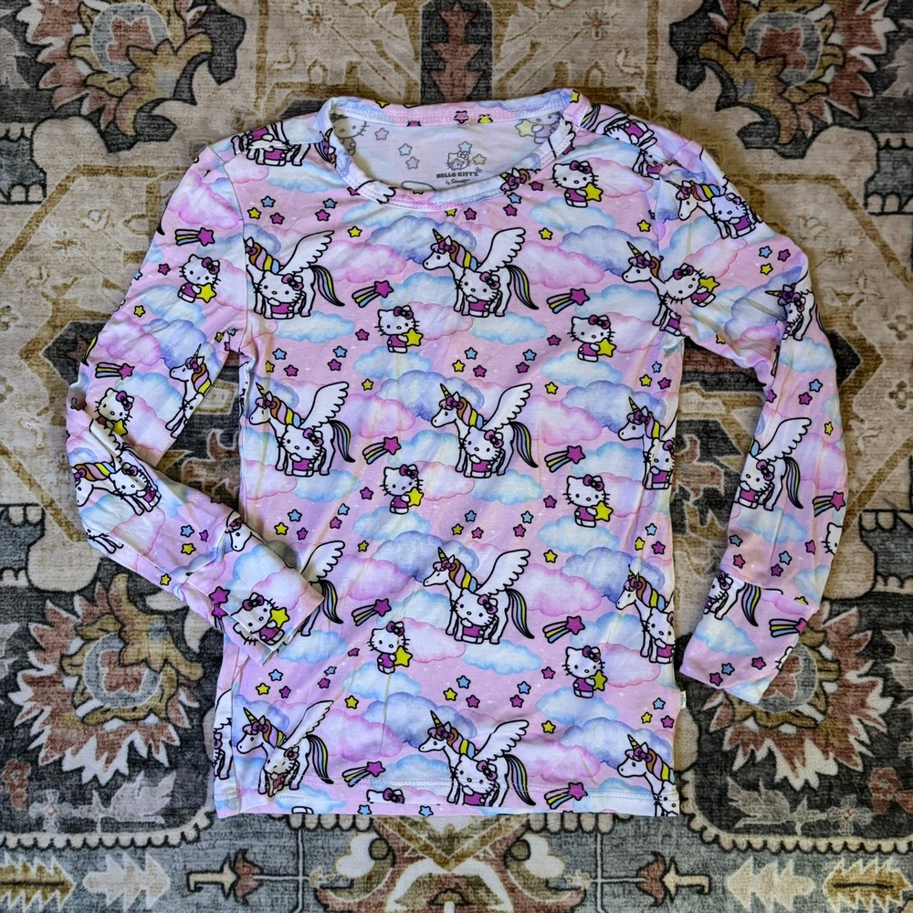 Posh Peanut Hello Kitty Unicorn Bamboo Long Sleeve Pajama Top Pink 5T 6T Toddler
